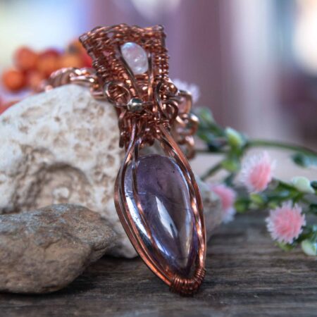 collana Ametista e Labradorite bianca