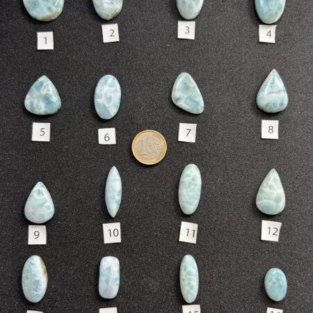 Larimar – Cabochon singoli (#1–#16)