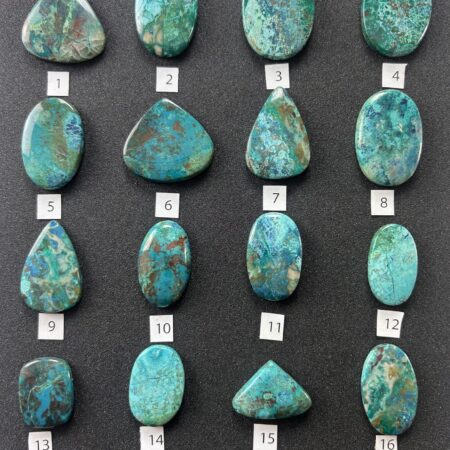 Azzurrite-Crisocolla – Cabochon singoli (#1–#16)