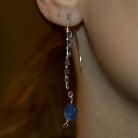 Orecchini in Cianite e Tanzanite