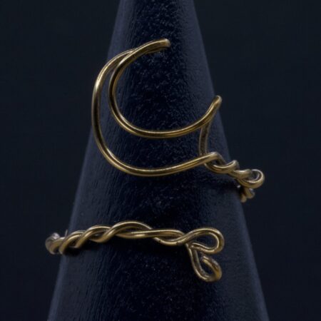 Anello luna in rame anticato regolabile