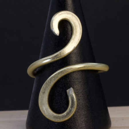 Anello Spirale Dorata | alluminio anallergico regolabile