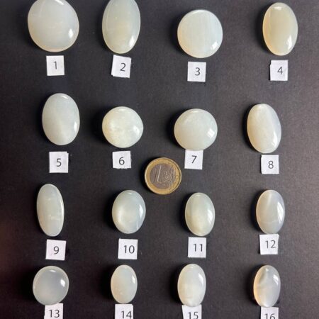 Adularia – Cabochon singoli (#1–#16)